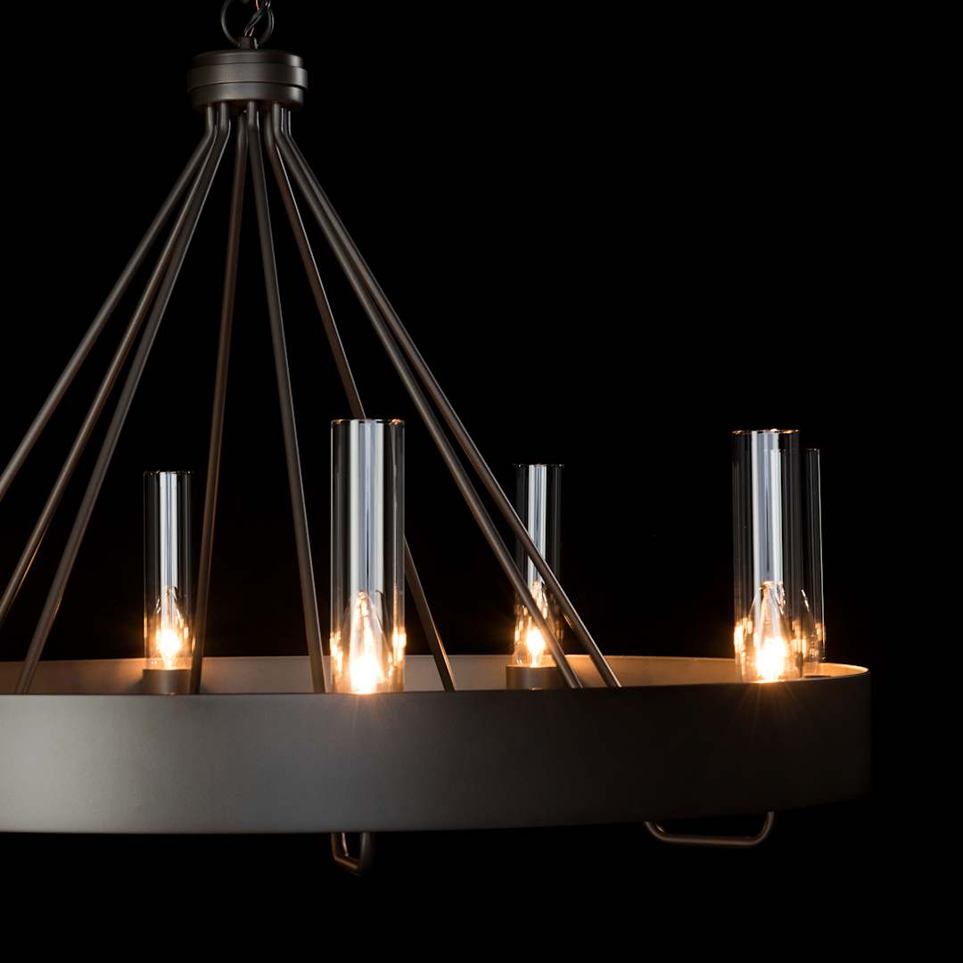 Banded 8 Light 32" Wide Ring Chandelier