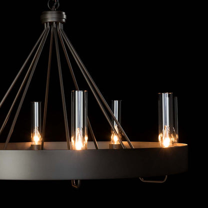 Banded 8 Light 32" Wide Ring Chandelier