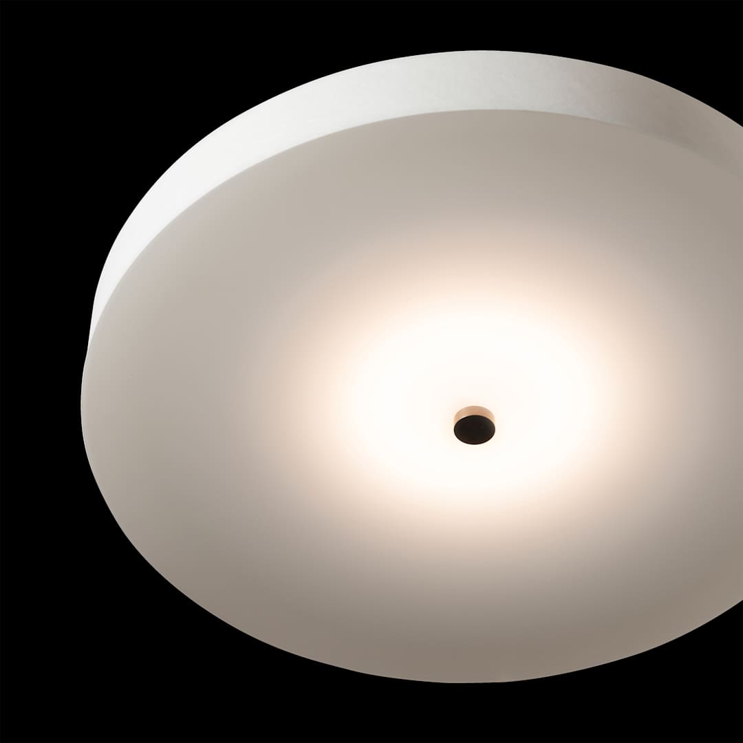 Disq 23" Wide LED Semi-Flush Drum Ceiling Fixture with Customizable Glass Shade