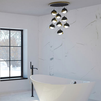 Brooklyn 9 Light 21" Wide Suspension Multi Light Pendant
