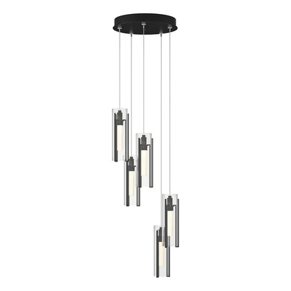 Exos Glass 5 Light 14" Wide Suspension Multi Light Pendant