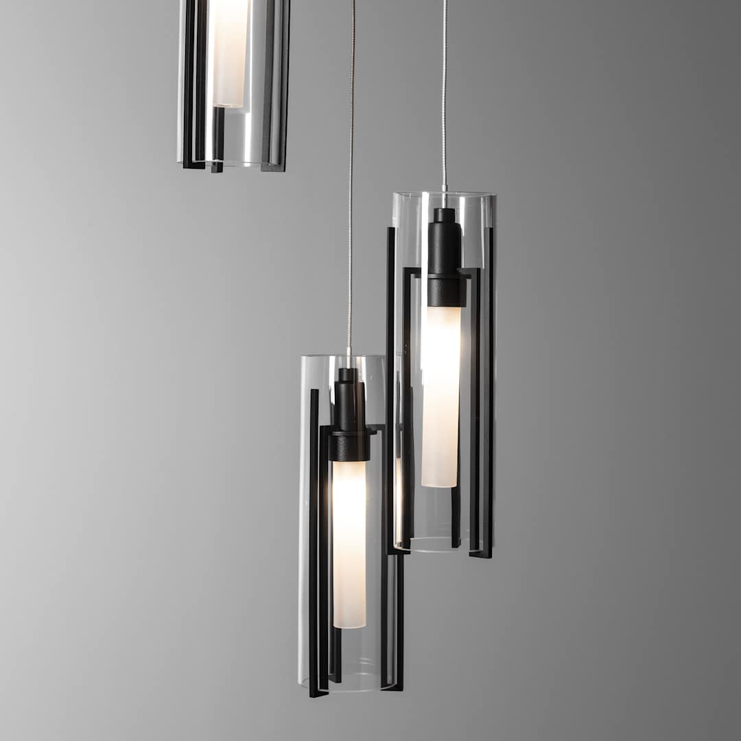 Exos Glass 5 Light 14" Wide Suspension Multi Light Pendant