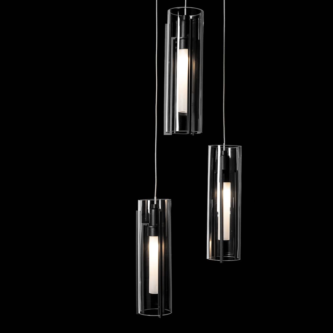 Exos Glass 5 Light 14" Wide Suspension Multi Light Pendant