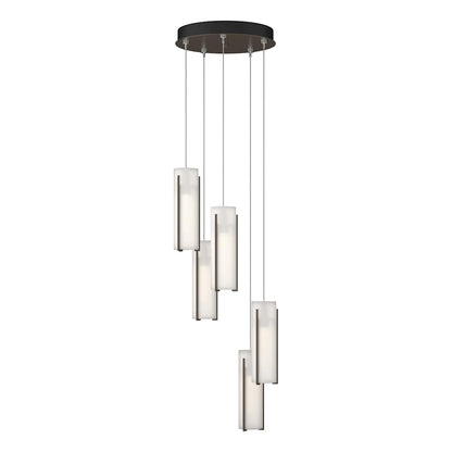 Exos Glass 5 Light 14" Wide Suspension Multi Light Pendant