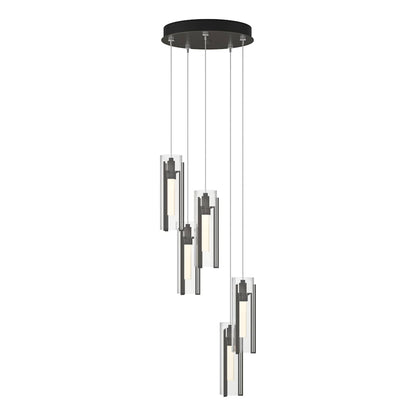 Exos Glass 5 Light 14" Wide Suspension Multi Light Pendant