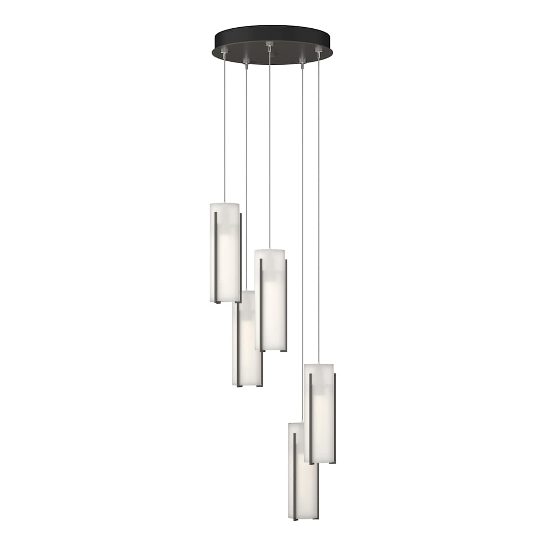 Exos Glass 5 Light 14" Wide Suspension Multi Light Pendant