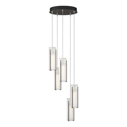 Exos Glass 5 Light 14" Wide Suspension Multi Light Pendant