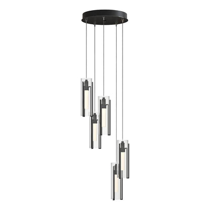 Exos Glass 5 Light 14" Wide Suspension Multi Light Pendant