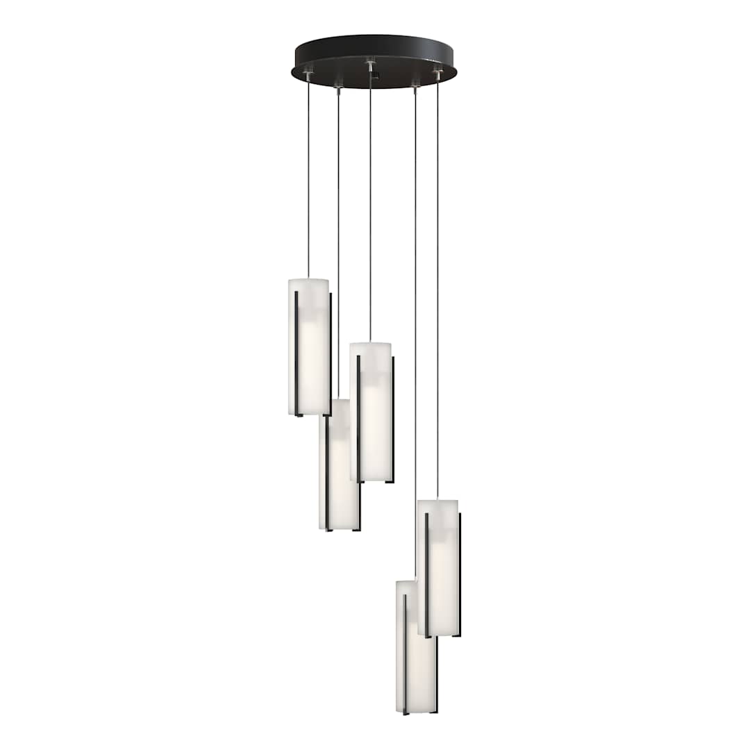 Exos Glass 5 Light 14" Wide Suspension Multi Light Pendant