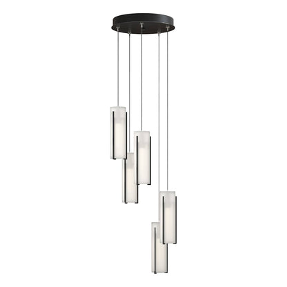 Exos Glass 5 Light 14" Wide Suspension Multi Light Pendant