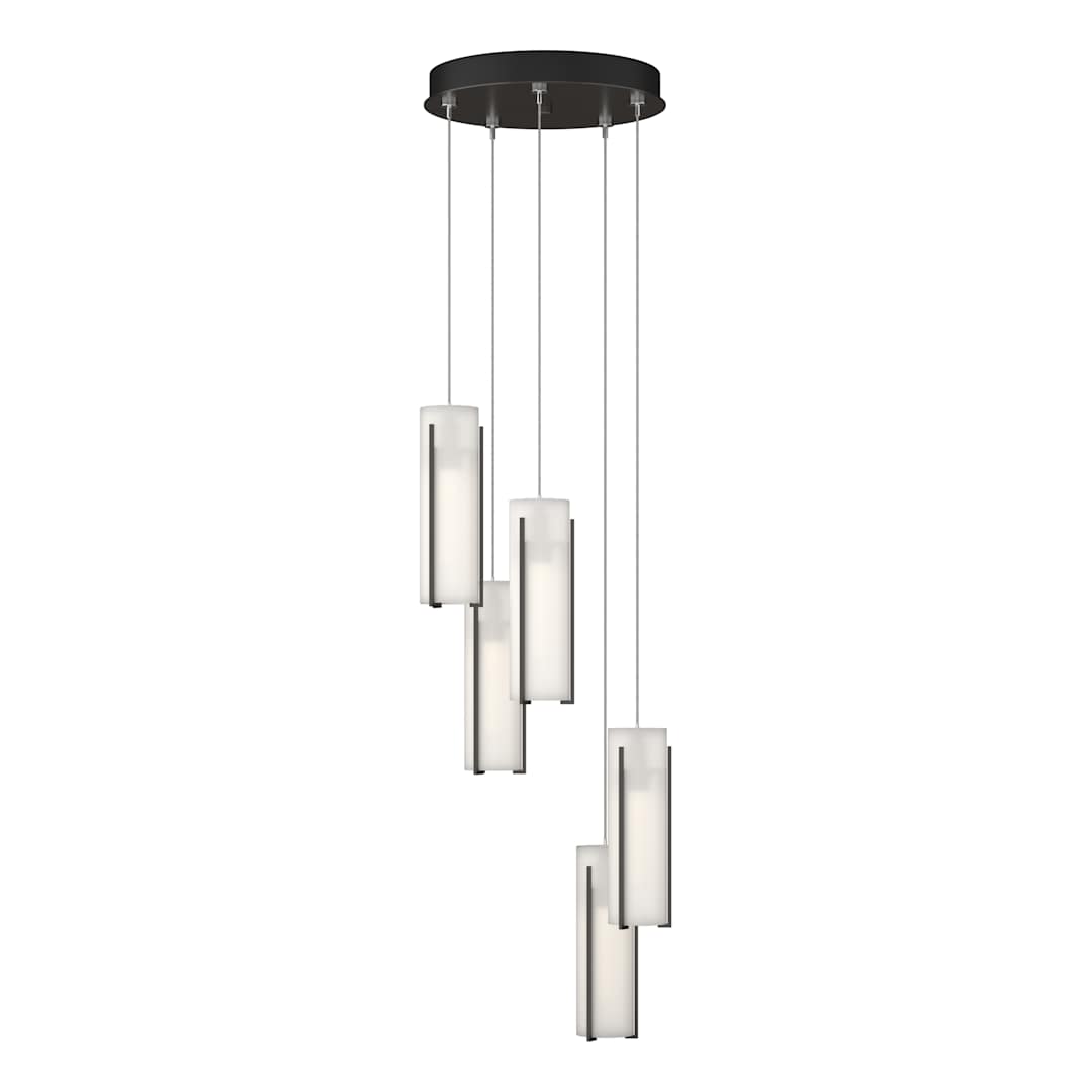 Exos Glass 5 Light 14" Wide Suspension Multi Light Pendant