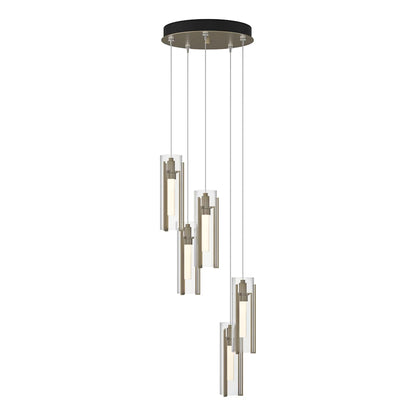Exos Glass 5 Light 14" Wide Suspension Multi Light Pendant