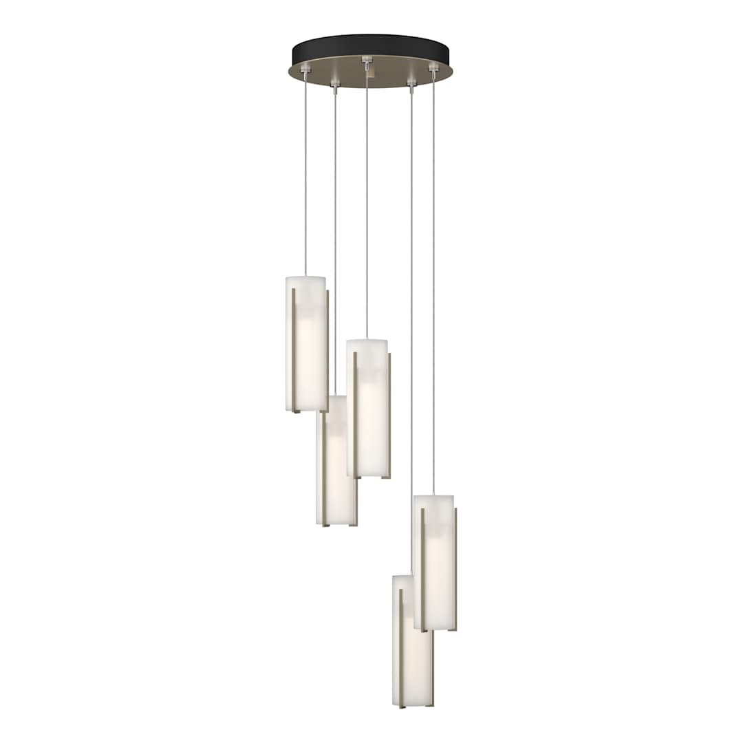 Exos Glass 5 Light 14" Wide Suspension Multi Light Pendant