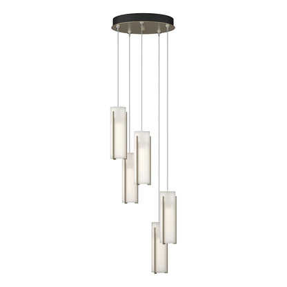 Exos Glass 5 Light 14" Wide Suspension Multi Light Pendant