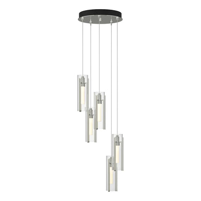 Exos Glass 5 Light 14" Wide Suspension Multi Light Pendant