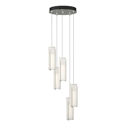 Exos Glass 5 Light 14" Wide Suspension Multi Light Pendant