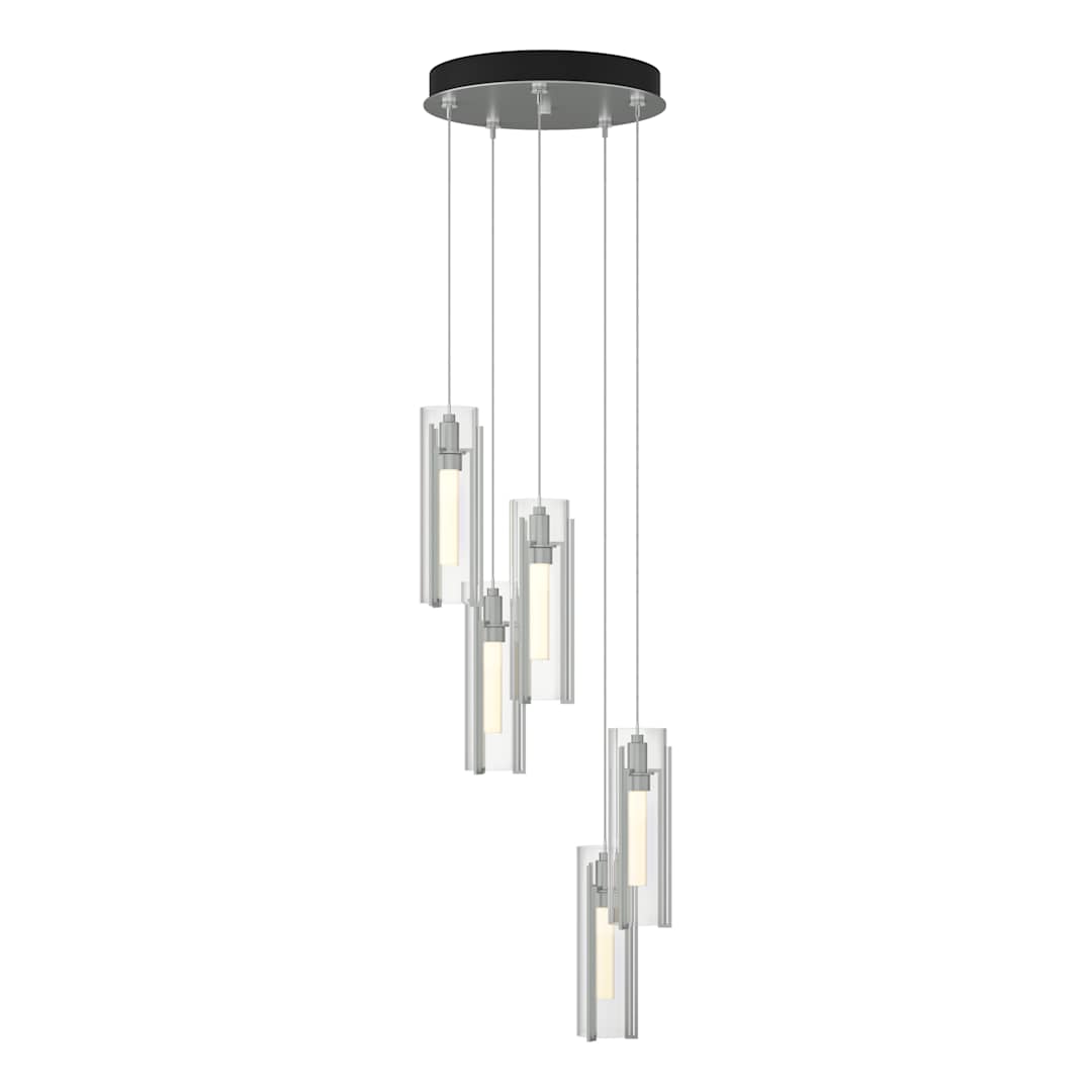 Exos Glass 5 Light 14" Wide Suspension Multi Light Pendant
