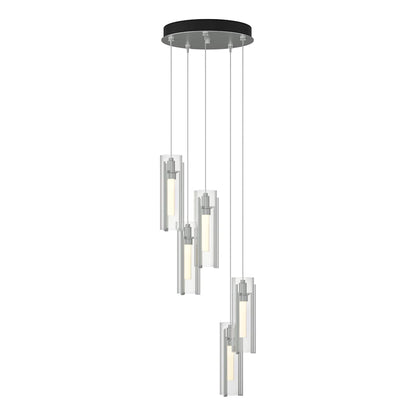 Exos Glass 5 Light 14" Wide Suspension Multi Light Pendant