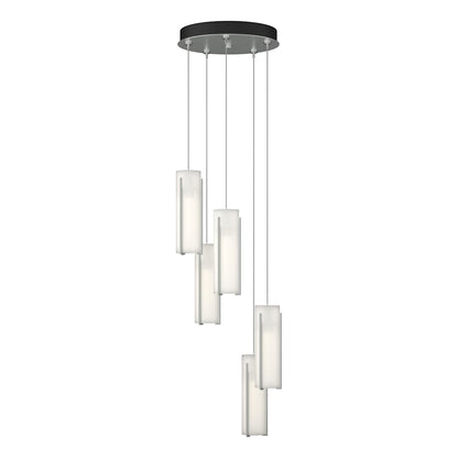Exos Glass 5 Light 14" Wide Suspension Multi Light Pendant