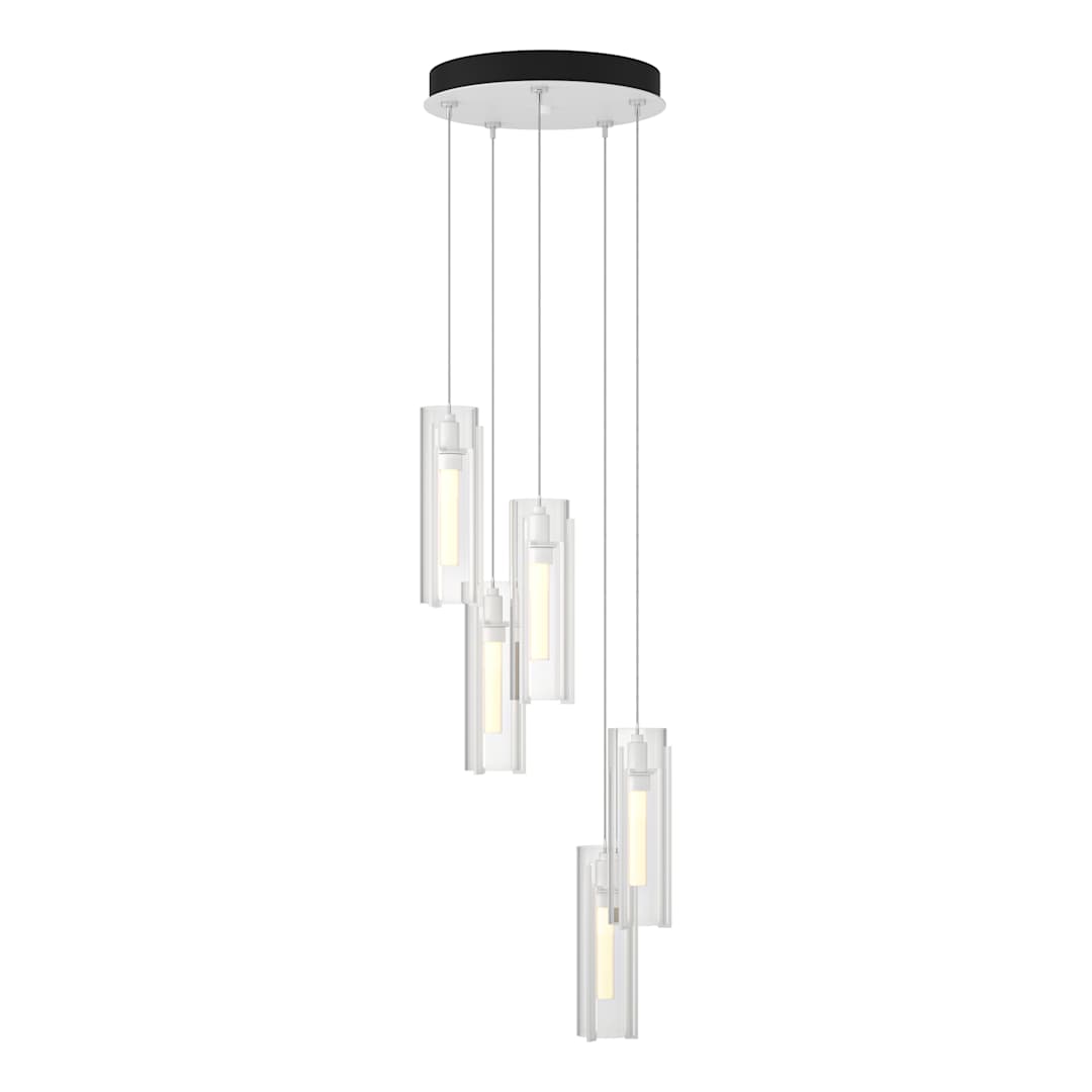 Exos Glass 5 Light 14" Wide Suspension Multi Light Pendant