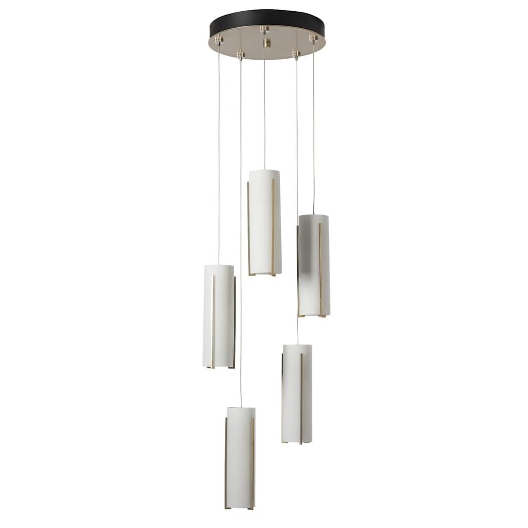 Exos Glass 5 Light 14" Wide Suspension Multi Light Pendant