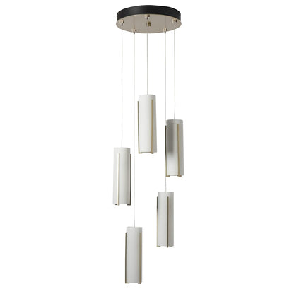 Exos Glass 5 Light 14" Wide Suspension Multi Light Pendant