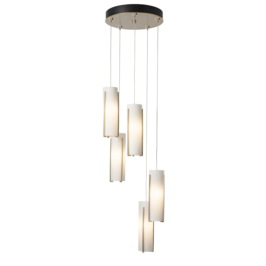 Exos Glass 5 Light 14" Wide Suspension Multi Light Pendant