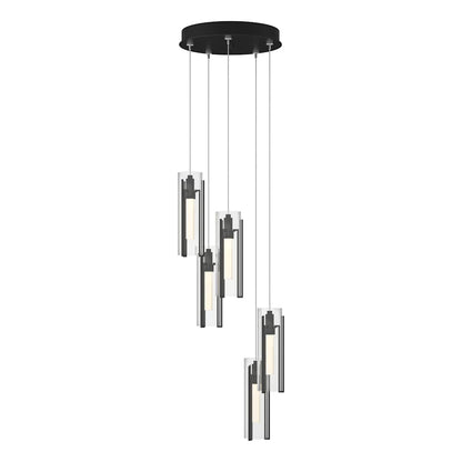 Exos Glass 5 Light 14" Wide Suspension Multi Light Pendant