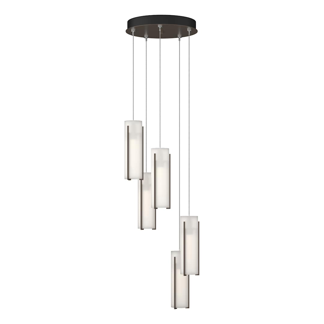 Exos Glass 5 Light 14" Wide Suspension Multi Light Pendant