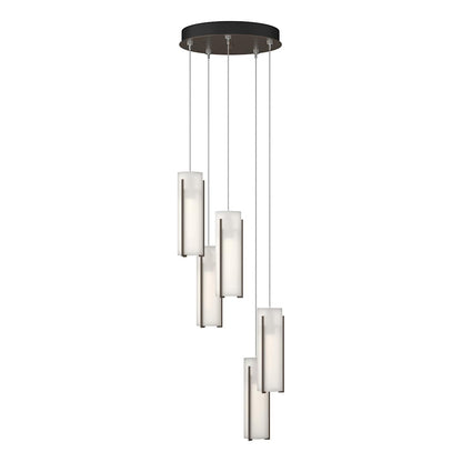 Exos Glass 5 Light 14" Wide Suspension Multi Light Pendant