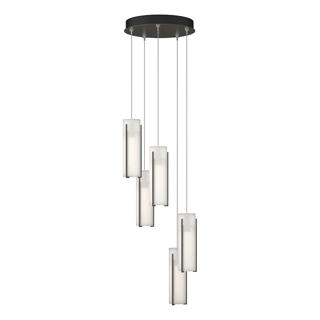 Exos Glass 5 Light 14" Wide Suspension Multi Light Pendant