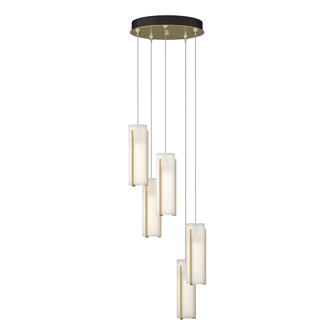 Exos Glass 5 Light 14" Wide Suspension Multi Light Pendant