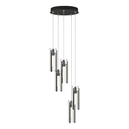 Exos Glass 5 Light 14" Wide Suspension Multi Light Pendant