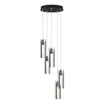 Exos Glass 5 Light 14" Wide Suspension Multi Light Pendant