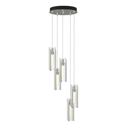 Exos Glass 5 Light 14" Wide Suspension Multi Light Pendant