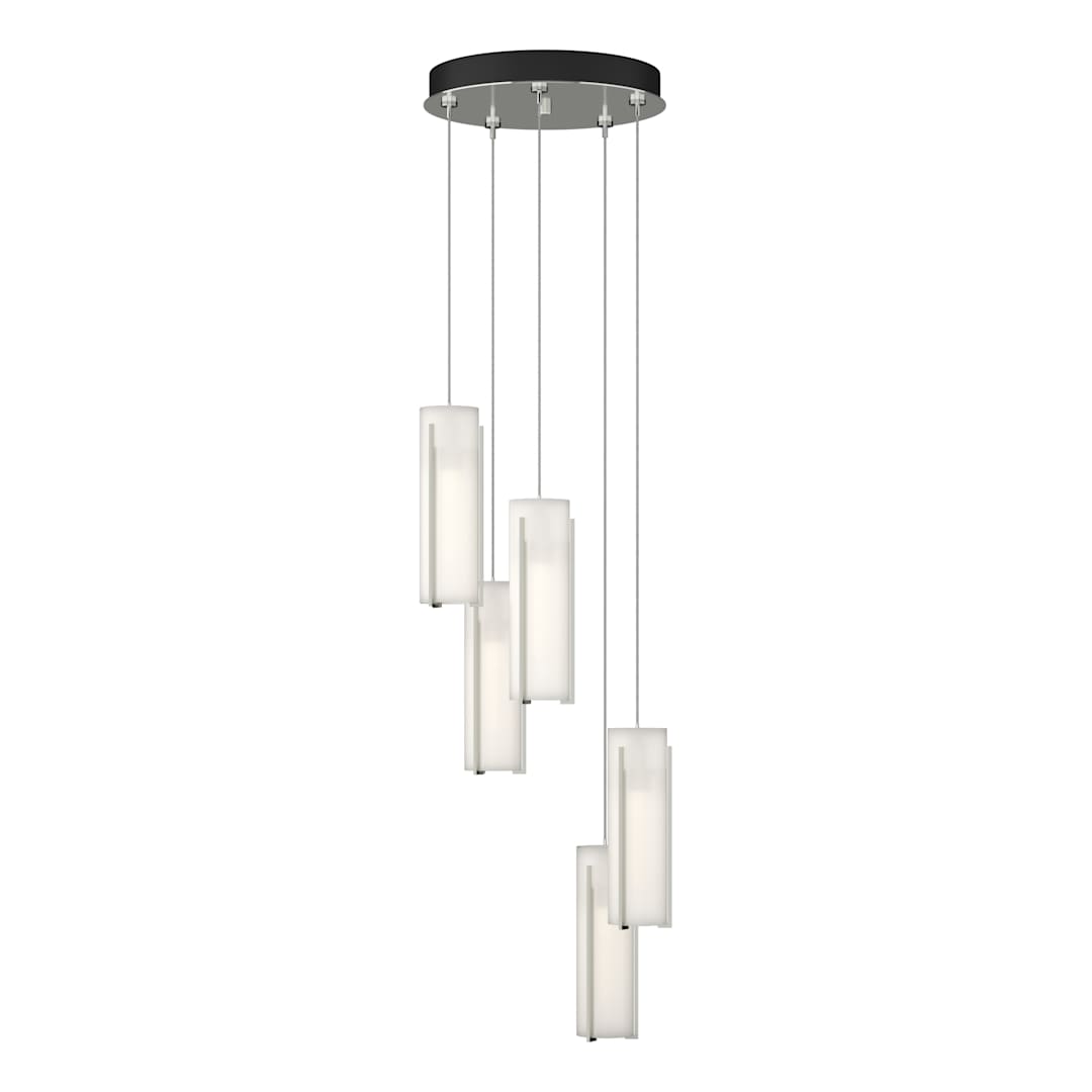 Exos Glass 5 Light 14" Wide Suspension Multi Light Pendant