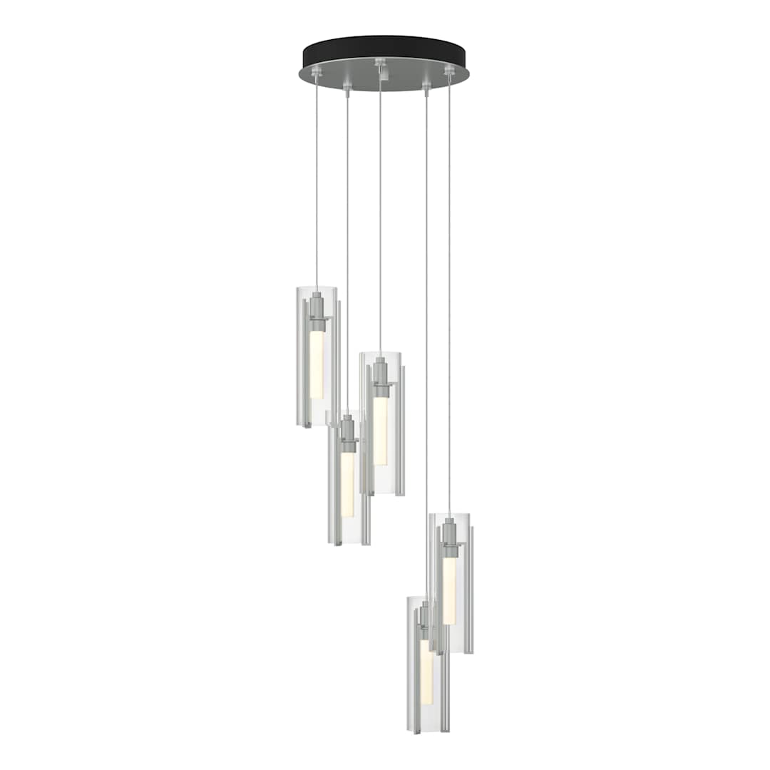 Exos Glass 5 Light 14" Wide Suspension Multi Light Pendant