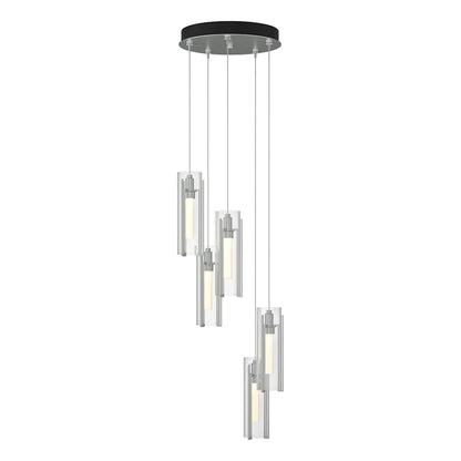 Exos Glass 5 Light 14" Wide Suspension Multi Light Pendant