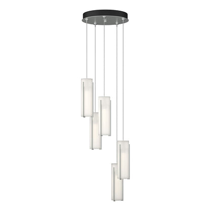Exos Glass 5 Light 14" Wide Suspension Multi Light Pendant