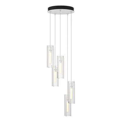 Exos Glass 5 Light 14" Wide Suspension Multi Light Pendant