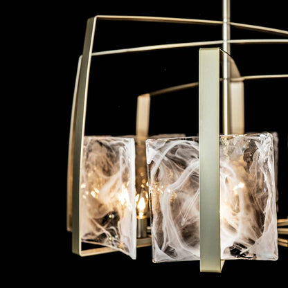 Arc 8 Light 34" Wide Drum Chandelier