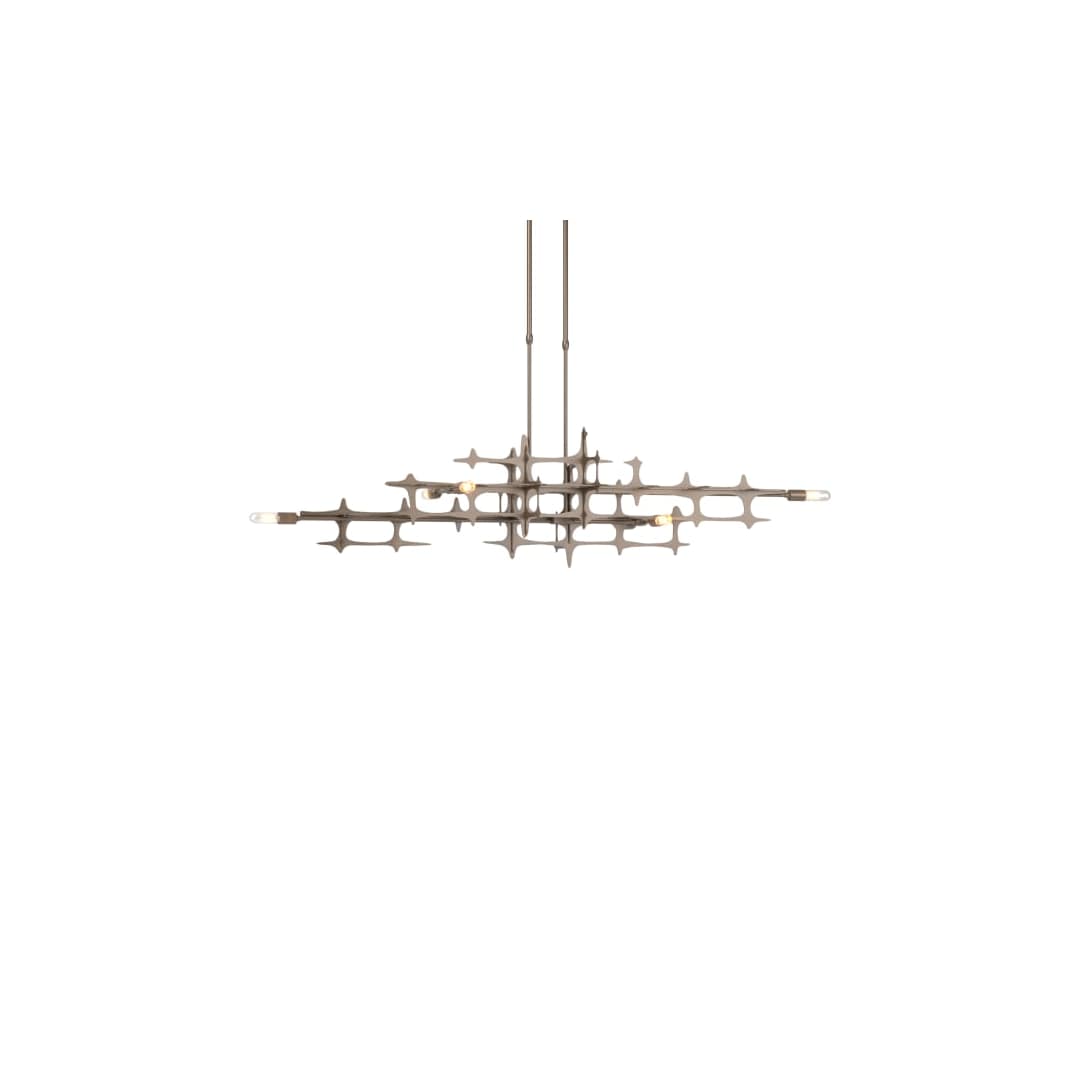 Grid 6 Light 54" Wide Linear Pendant