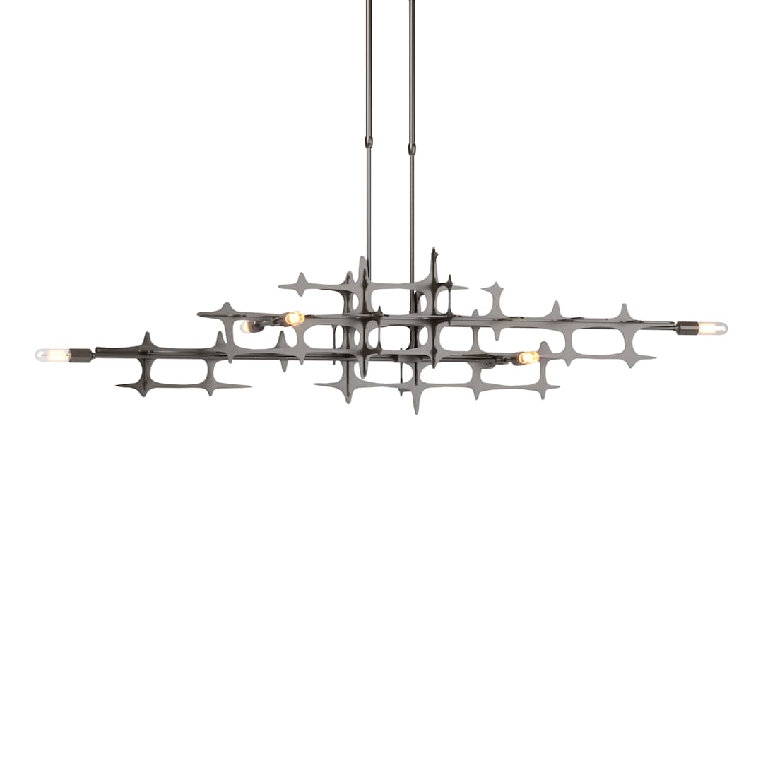 Grid 6 Light 54" Wide Linear Pendant