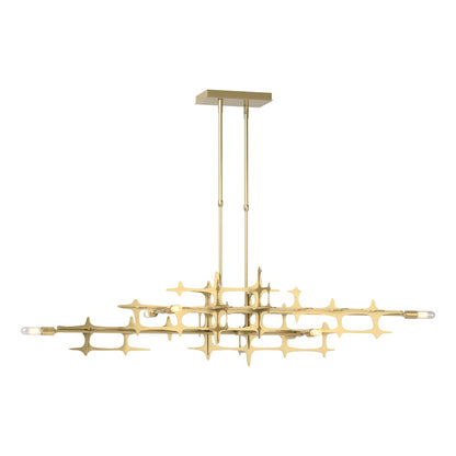 Grid 6 Light 54" Wide Linear Pendant