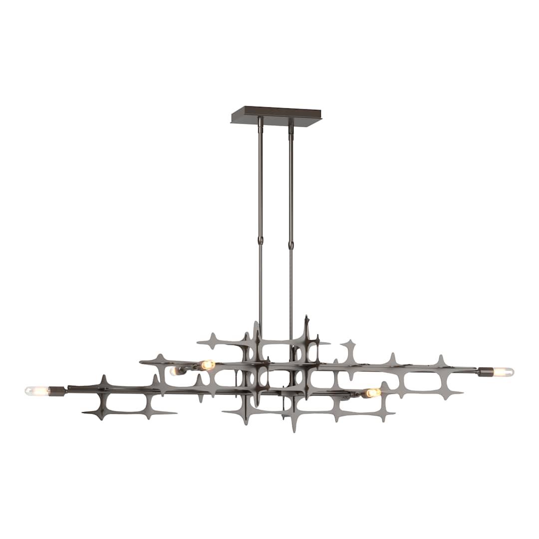 Grid 6 Light 54" Wide Linear Pendant