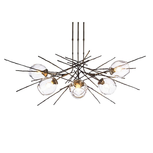 Griffin 6 Light 63" Wide Abstract Short Orientation Chandelier