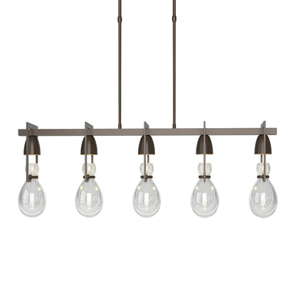 New Traditional 5 Light 41" Wide Linear Pendant