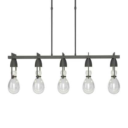 New Traditional 5 Light 41" Wide Linear Pendant