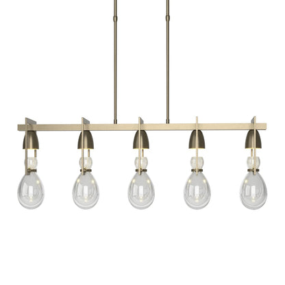 New Traditional 5 Light 41" Wide Linear Pendant