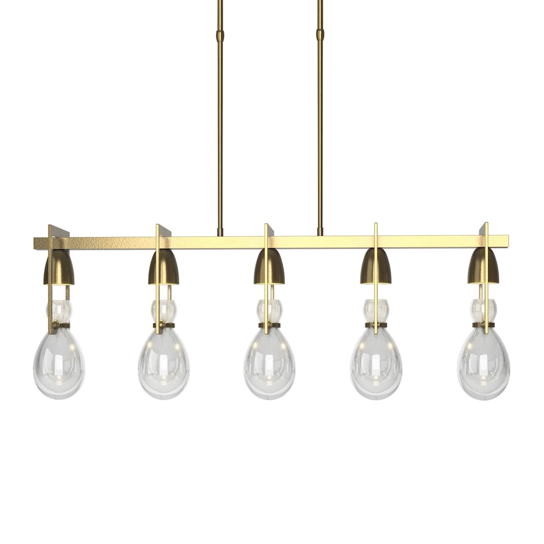 New Traditional 5 Light 41" Wide Linear Pendant